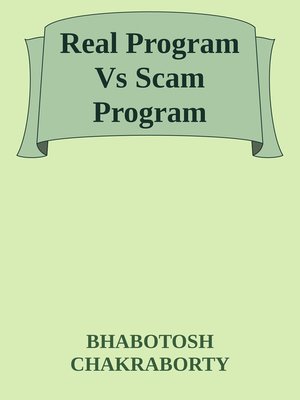 cover image of Real Program Vs Scam Program